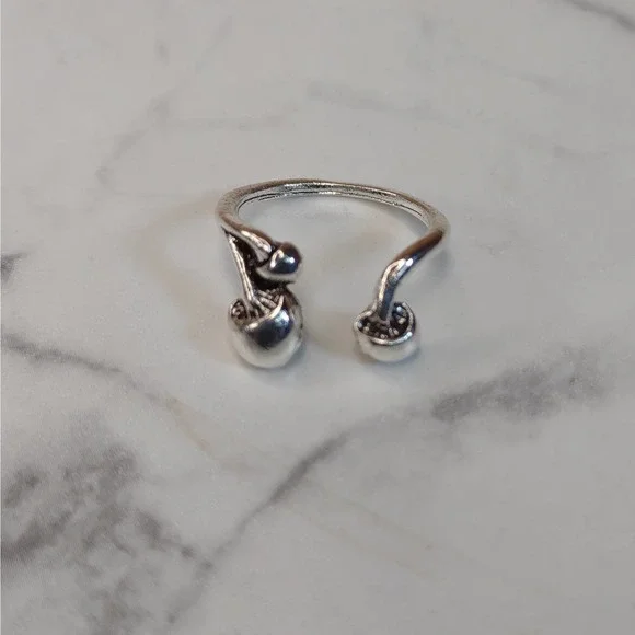 NEW Adjustable Open mushroom Ring silver fungi fantasy nature ring - Picture 4 of 4